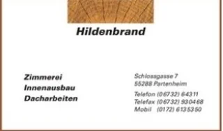 Hildenbrand Zimmerei — Unterstützer von Vision Tansania e.V.